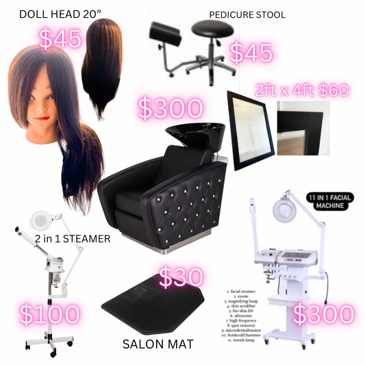 Doll Head 45" long hair